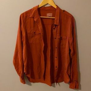 Universal Thread Burnt Orange Button Up